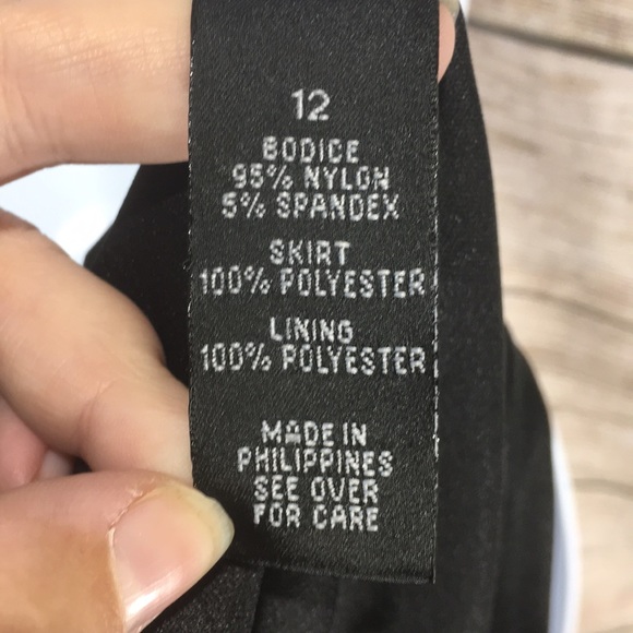 AB studio dress size 12 lace abstract print black - Picture 8 of 8